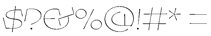 Klooster Thin Font OTHER CHARS