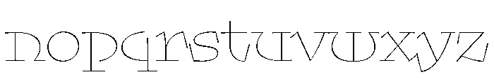 Klooster Thin Font LOWERCASE