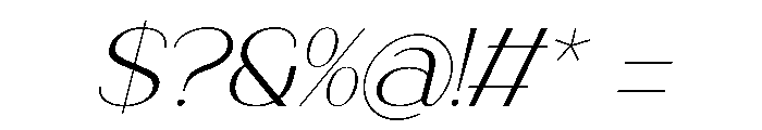 Kleanna Italic Font OTHER CHARS