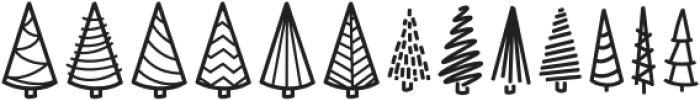 KL Oh Christmas Tree Doodles otf (400) Font LOWERCASE
