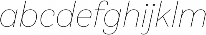 Klainy Thin Italic otf (100) Font LOWERCASE