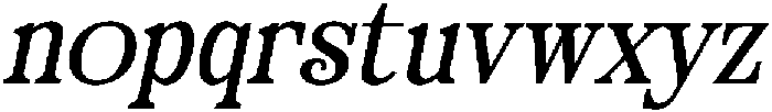 Klasiga Italic otf (400) Font LOWERCASE