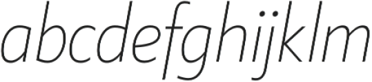 Klein Condensed Extralight Italic otf (200) Font LOWERCASE