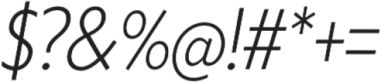 Klein Condensed Light Italic otf (300) Font OTHER CHARS