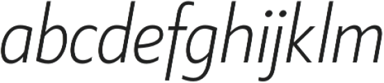 Klein Condensed Light Italic otf (300) Font LOWERCASE