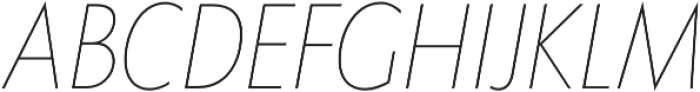 Klein Condensed Thin Italic otf (100) Font UPPERCASE