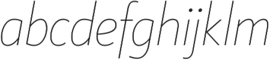 Klein Condensed Thin Italic otf (100) Font LOWERCASE