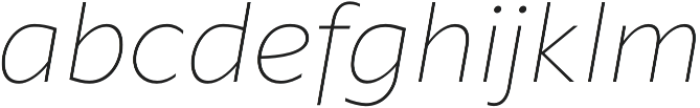 Klein Text Extralight Italic otf (200) Font LOWERCASE