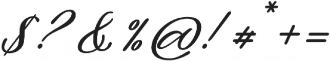 Klibers Italic Italic otf (400) Font OTHER CHARS