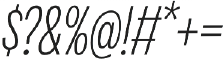 Klik ExtraLight Condensed Italic otf (200) Font OTHER CHARS