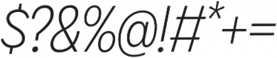 Klik ExtraLight Narrow Italic otf (200) Font OTHER CHARS