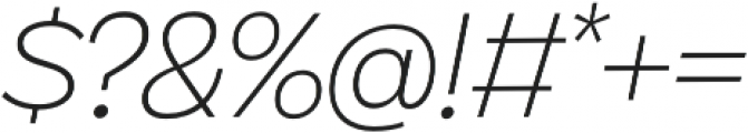 Klik Extralight Italic otf (200) Font OTHER CHARS