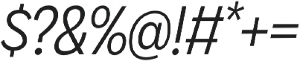 Klik Light Narrow Italic otf (300) Font OTHER CHARS