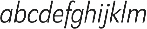 Klik Light Narrow Italic otf (300) Font LOWERCASE