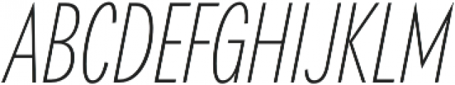 Klik Thin Condensed Italic otf (100) Font UPPERCASE