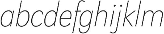 Klik Thin Narrow Italic otf (100) Font LOWERCASE