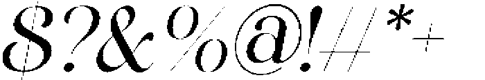 Klomisk Italic otf (400) Font OTHER CHARS