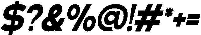 Klovert Black Semi Condensed Slant otf (900) Font OTHER CHARS
