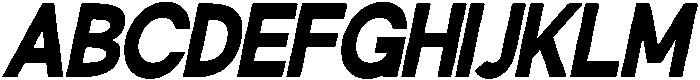 Klovert Black Semi Condensed Slant otf (900) Font UPPERCASE
