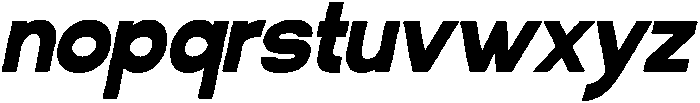 Klovert Black Semi Condensed Slant otf (900) Font LOWERCASE