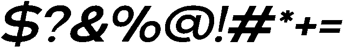 Klovert Bold Semi Expanded Slant otf (700) Font OTHER CHARS