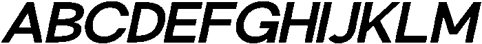 Klovert Bold Semi Expanded Slant otf (700) Font UPPERCASE