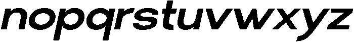 Klovert Bold Semi Expanded Slant otf (700) Font LOWERCASE