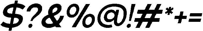 Klovert Bold Slant otf (700) Font OTHER CHARS