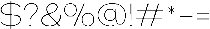 Klovert Extra Light Semi Expanded otf (200) Font OTHER CHARS