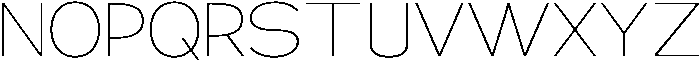 Klovert Extra Light Semi Expanded otf (200) Font UPPERCASE