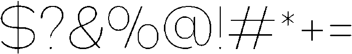 Klovert Extra Light otf (200) Font OTHER CHARS