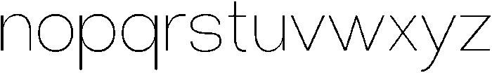 Klovert Extra Light otf (200) Font LOWERCASE
