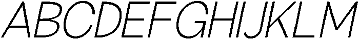 Klovert Light Slant otf (300) Font UPPERCASE