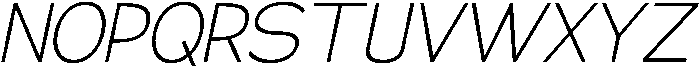 Klovert Light Slant otf (300) Font UPPERCASE