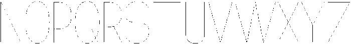 Klovert Thin Condensed otf (100) Font UPPERCASE
