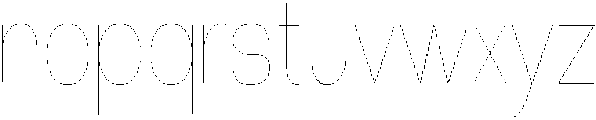 Klovert Thin Condensed otf (100) Font LOWERCASE