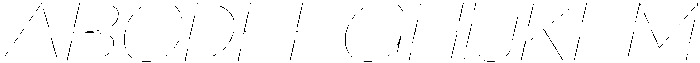 Klovert Thin Expanded Slant otf (100) Font UPPERCASE