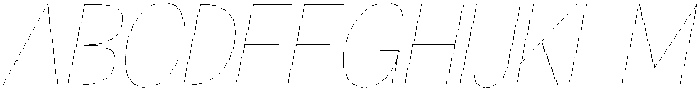 Klovert Thin Semi Condensed Slant otf (100) Font UPPERCASE