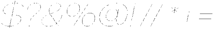 Klovert Thin Semi Expanded Slant otf (100) Font OTHER CHARS