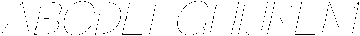 Klovert Thin Semi Expanded Slant otf (100) Font UPPERCASE