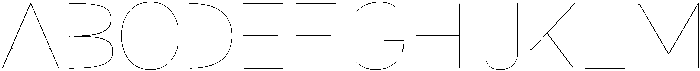 Klovert Thin Semi Expanded otf (100) Font UPPERCASE