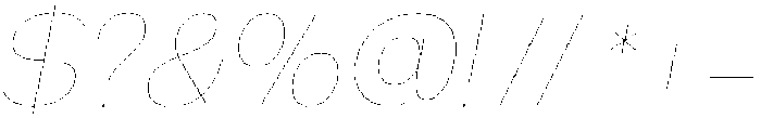 Klovert Thin Slant otf (100) Font OTHER CHARS