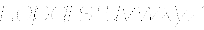 Klovert Thin Slant otf (100) Font LOWERCASE