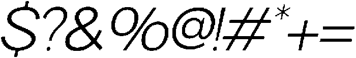 Klyno Extra Light Oblique otf (200) Font OTHER CHARS