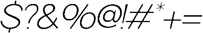 Klyno Thin Oblique otf (100) Font OTHER CHARS