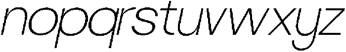 Klyno Thin Oblique otf (100) Font LOWERCASE