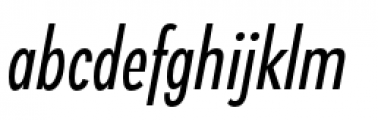 Klik Light Condensed Italic Font LOWERCASE