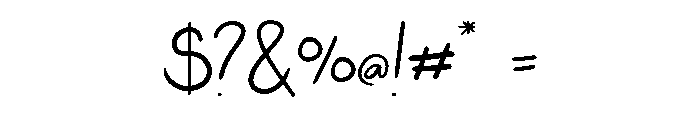 Klaud_Handwriting Font OTHER CHARS