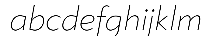 Klein Trial Extralight Italic Font LOWERCASE