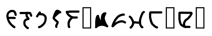 Klingon Hand Regular Font LOWERCASE